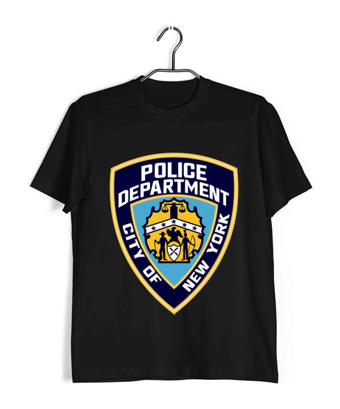 3 TV Series NYPD POLICE BADGE Custom Printed Graphic Design T-Shirt for Men