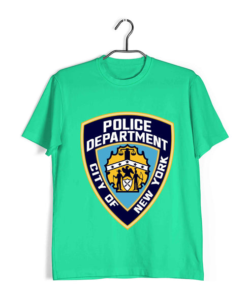 3 TV Series NYPD POLICE BADGE Custom Printed Graphic Design T-Shirt for Men