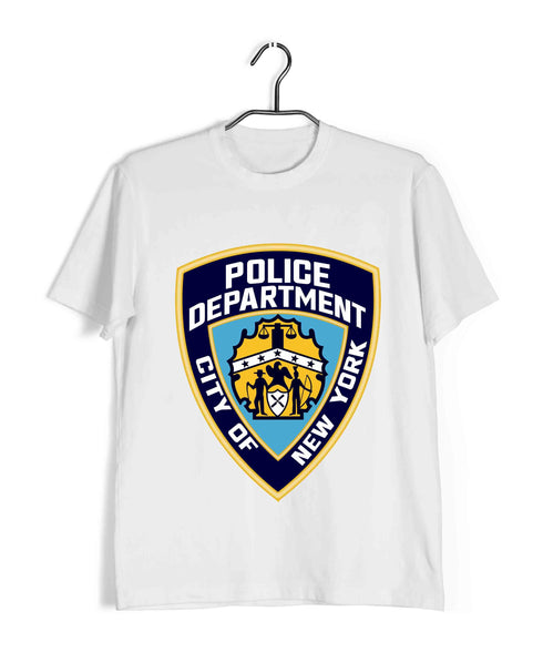 3 TV Series NYPD POLICE BADGE Custom Printed Graphic Design T-Shirt for Men