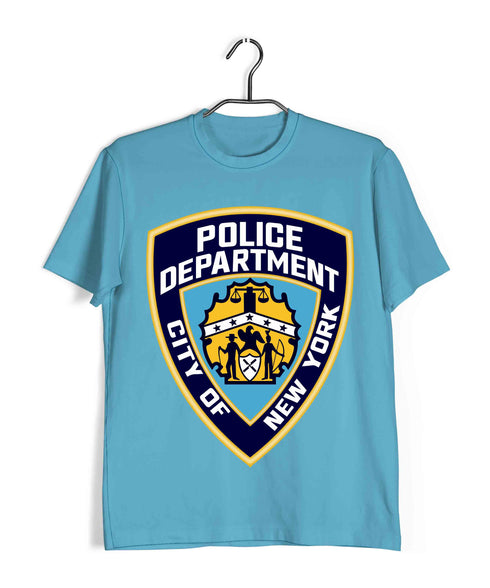 3 TV Series NYPD POLICE BADGE Custom Printed Graphic Design T-Shirt for Men