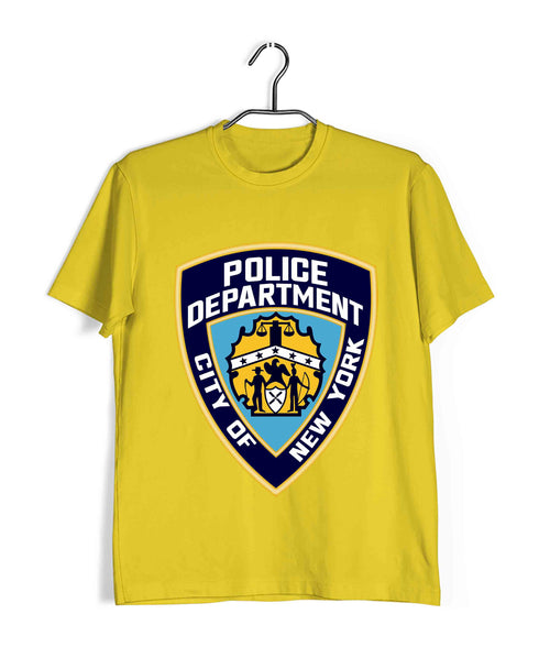 3 TV Series NYPD POLICE BADGE Custom Printed Graphic Design T-Shirt for Men