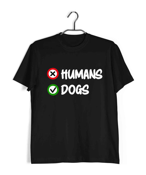 Aaramkhor Specials Dogs HUMANS VS DOGS Custom Printed Graphic Design T-Shirt for Women