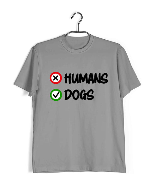 Aaramkhor Specials Dogs HUMANS VS DOGS Custom Printed Graphic Design T-Shirt for Women