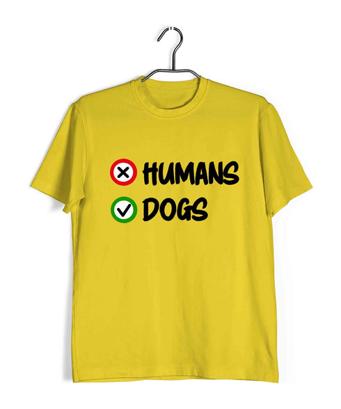 Dogs HUMANS VS DOGS Aaramkhor Specials Casual Graphic Printed T-Shirt for Men