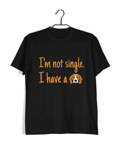 Dogs I'M NOT SINGLE. I HAVE A DOG Aaramkhor Specials Casual Graphic Printed T-Shirt for Men