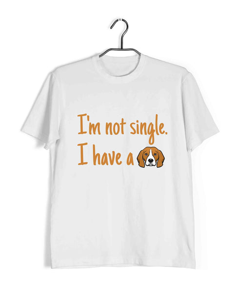 Dogs I'M NOT SINGLE. I HAVE A DOG Aaramkhor Specials Casual Graphic Printed T-Shirt for Men