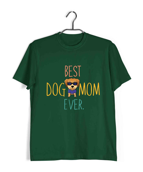 Dogs BEST DOG MOM EVER Aaramkhor Specials Casual Graphic Printed T-Shirt for Men