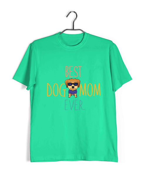 Dogs BEST DOG MOM EVER Aaramkhor Specials Casual Graphic Printed T-Shirt for Men