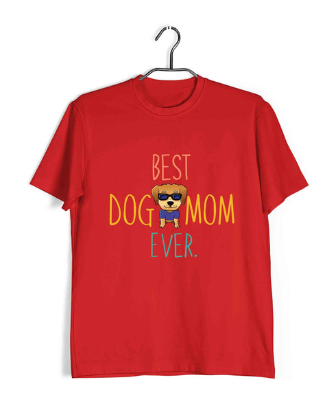 Aaramkhor Specials Dogs BEST DOG MOM EVER Custom Printed Graphic Design T-Shirt for Women
