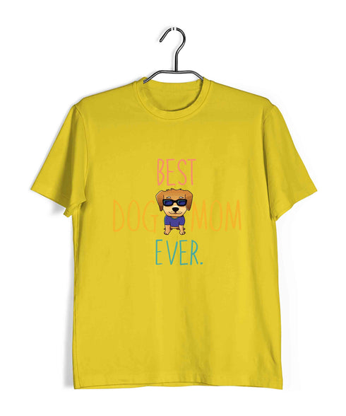Aaramkhor Specials Dogs BEST DOG MOM EVER Custom Printed Graphic Design T-Shirt for Women