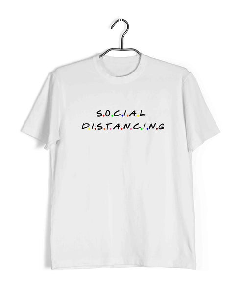 Social Distancing CoronaVirus Lockdown Social Distancing Venn COVID Quarantine Casual Graphic Printed T-Shirt for Men