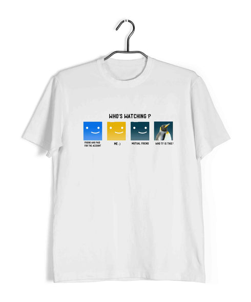 Social Distancing CoronaVirus Lockdown NETFLIX ACCOUNT COVID Quarantine Casual Graphic Printed T-Shirt for Men