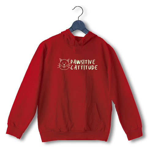 Aaramkhor Pawsitive Cattitude CATS Pets, Cute Hooded SweatShirts