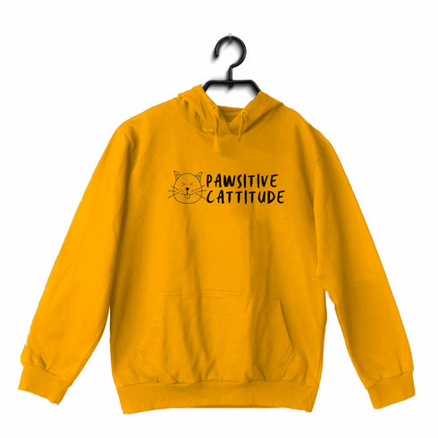 Aaramkhor Pawsitive Cattitude CATS Pets, Cute Hooded SweatShirts