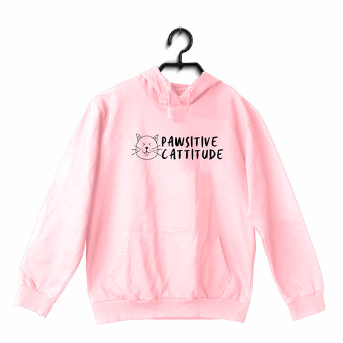 Aaramkhor Pawsitive Cattitude CATS Pets, Cute Hooded SweatShirts