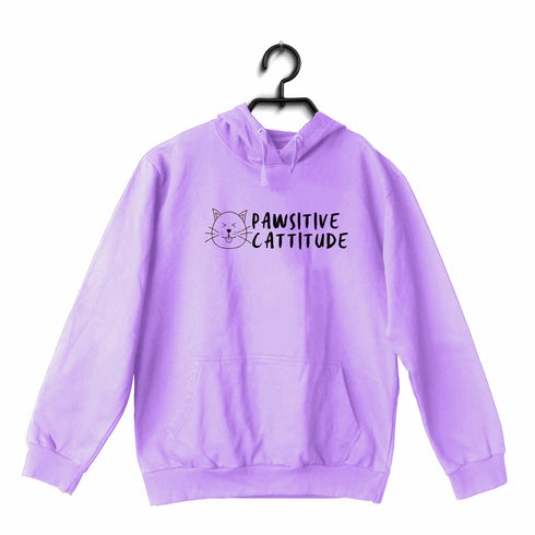 Aaramkhor Pawsitive Cattitude CATS Pets, Cute Hooded SweatShirts