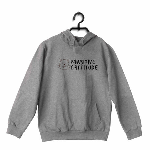 Aaramkhor Pawsitive Cattitude CATS Pets, Cute Hooded SweatShirts