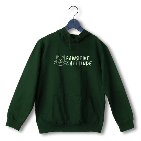 Aaramkhor Pawsitive Cattitude CATS Pets, Cute Hooded SweatShirts
