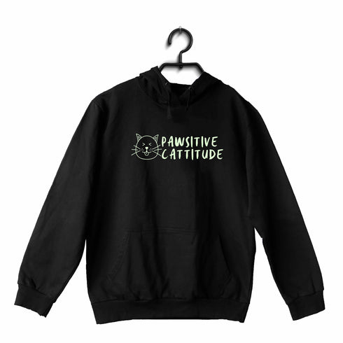 Aaramkhor Pawsitive Cattitude CATS Pets, Cute Hooded SweatShirts