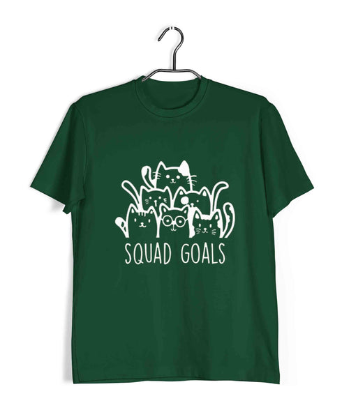 Pets Cute Kitten Cats Squad Goals Custom Printed Graphic Design T-Shirt for Women