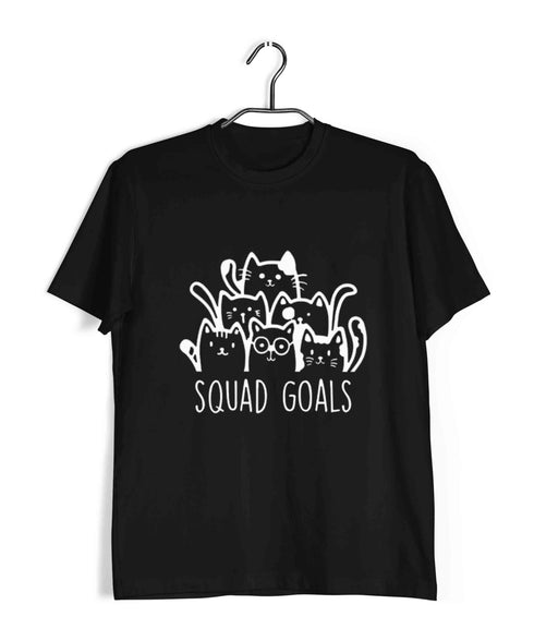 Pets Cute Kitten Cats Squad Goals Custom Printed Graphic Design T-Shirt for Women