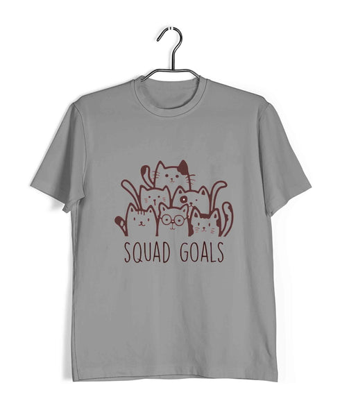 Pets Cute Kitten Cats Squad Goals Custom Printed Graphic Design T-Shirt for Women