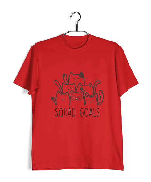 Pets Cute Kitten Cats Squad Goals Custom Printed Graphic Design T-Shirt for Women