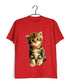 Pets Cute Kitten Cats Life is better with cats Custom Printed Graphic Design T-Shirt for Women