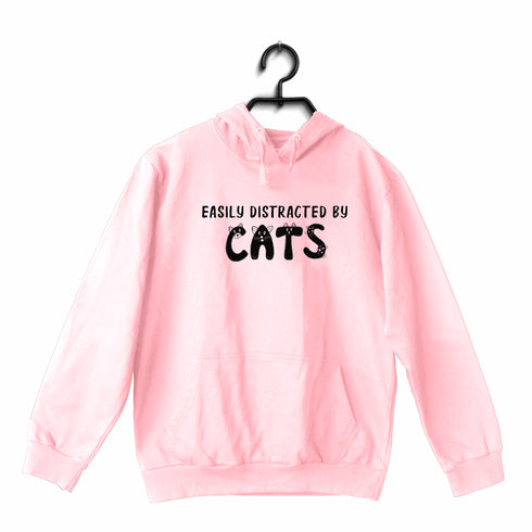 Aaramkhor Easily Distracted by Cats CATS Pets, Cute Hooded SweatShirts