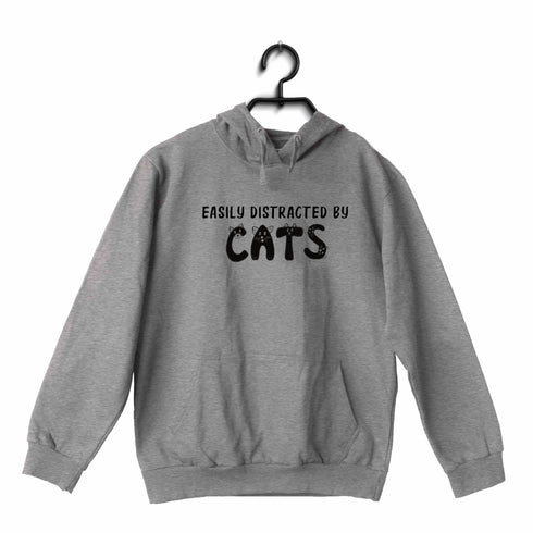 Aaramkhor Easily Distracted by Cats CATS Pets, Cute Hooded SweatShirts