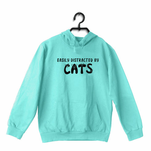 Aaramkhor Easily Distracted by Cats CATS Pets, Cute Hooded SweatShirts