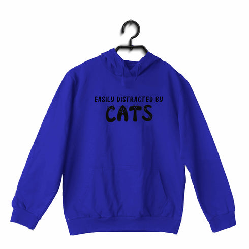 Aaramkhor Easily Distracted by Cats CATS Pets, Cute Hooded SweatShirts