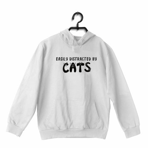Aaramkhor Easily Distracted by Cats CATS Pets, Cute Hooded SweatShirts