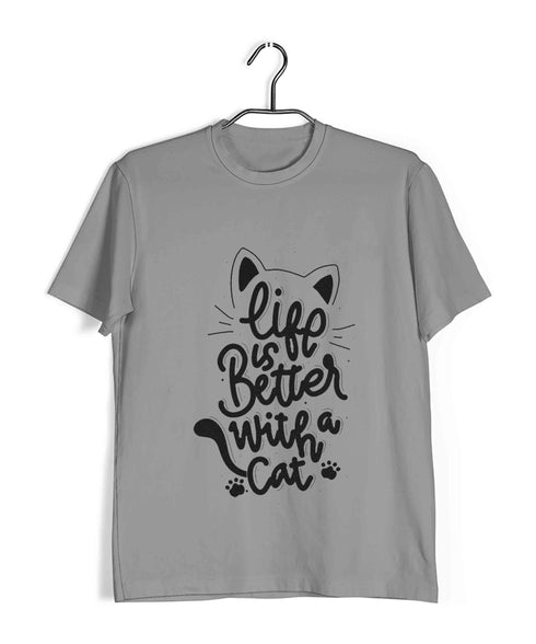 Pets Cute Kitten Cats Life is better with cats Custom Printed Graphic Design T-Shirt for Women