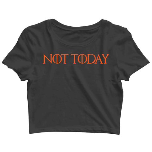 2 TV Series NOT TODAY Custom Printed Graphic Design Crop Top T-Shirt for Women