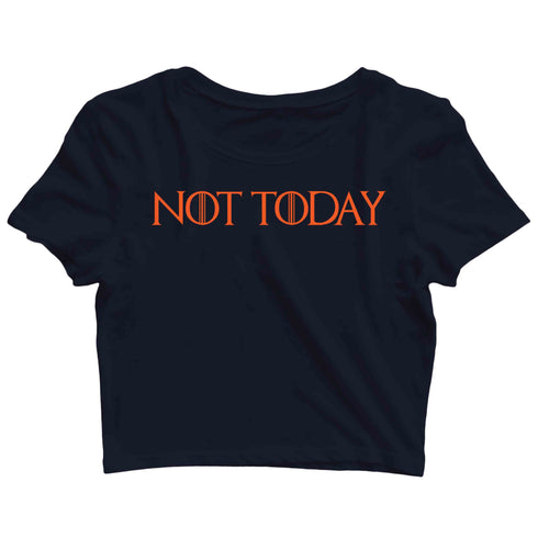 2 TV Series NOT TODAY Custom Printed Graphic Design Crop Top T-Shirt for Women