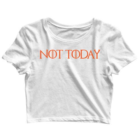 2 TV Series NOT TODAY Custom Printed Graphic Design Crop Top T-Shirt for Women