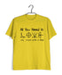 Mathematics All you need is Love Nerd Wordplay Casual Graphic Printed T-Shirt for Men