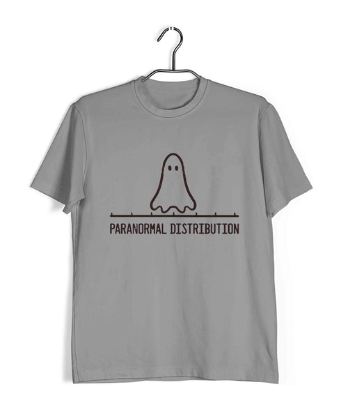 Mathematics Paranormal Distribution Nerd Wordplay Casual Graphic Printed T-Shirt for Men