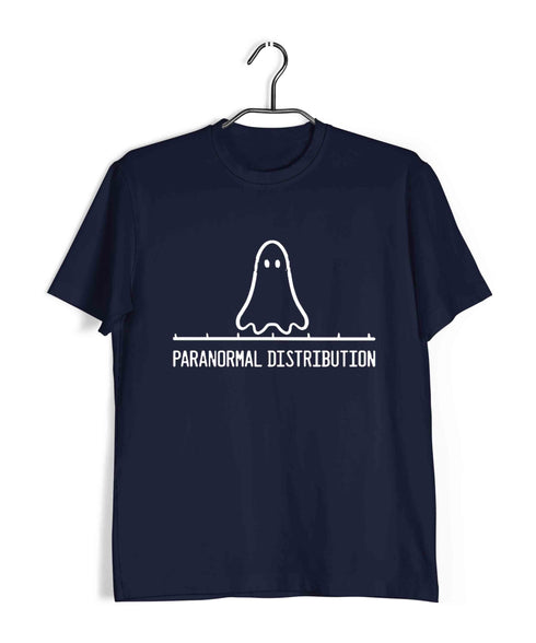 Mathematics Paranormal Distribution Nerd Wordplay Casual Graphic Printed T-Shirt for Men