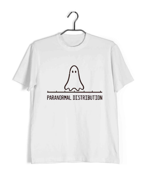 Mathematics Paranormal Distribution Nerd Wordplay Casual Graphic Printed T-Shirt for Men