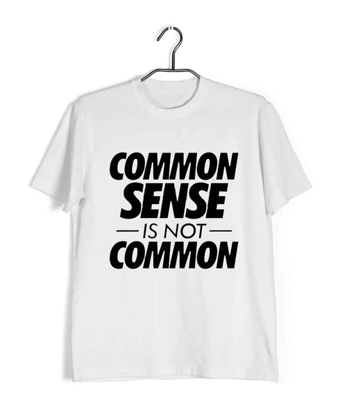 Mathematics Physics Common Sense is Not Common Nerd Casual Graphic Printed T-Shirt for Men