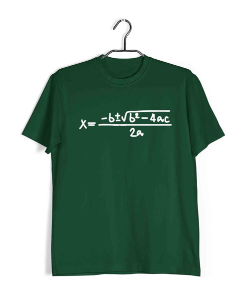 Mathematics Quadratic Formula Nerd Casual Graphic Printed T-Shirt for Men