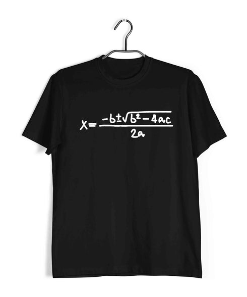Mathematics Quadratic Formula Nerd Casual Graphic Printed T-Shirt for Men