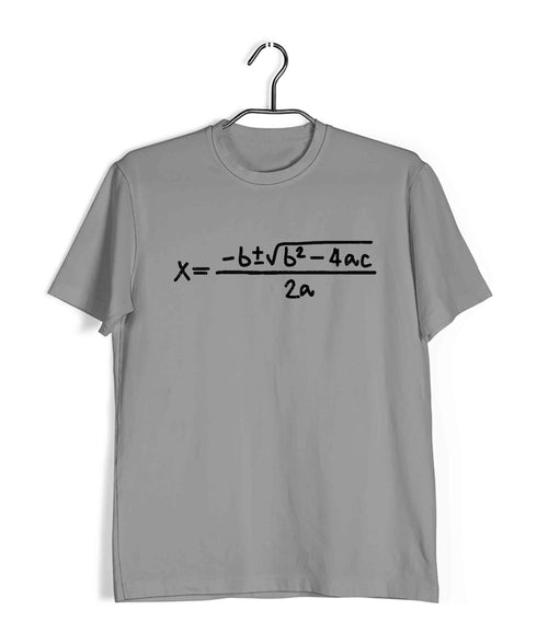 Mathematics Quadratic Formula Nerd Casual Graphic Printed T-Shirt for Men