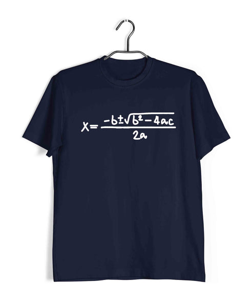 Mathematics Quadratic Formula Nerd Casual Graphic Printed T-Shirt for Men