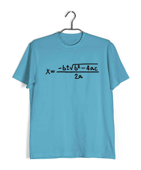 Mathematics Quadratic Formula Nerd Casual Graphic Printed T-Shirt for Men