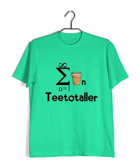 Mathematics Teetotaller Nerd Wordplay Casual Graphic Printed T-Shirt for Men