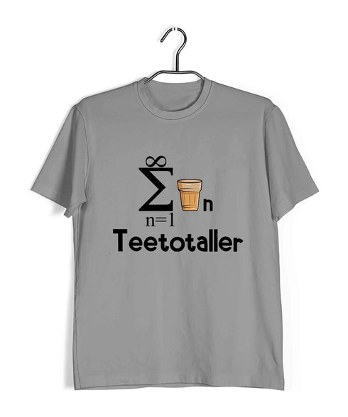 Mathematics Teetotaller Nerd Wordplay Casual Graphic Printed T-Shirt for Men