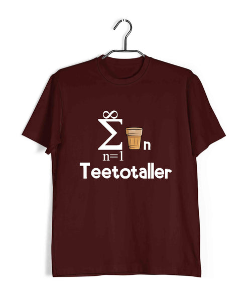 Mathematics Teetotaller Nerd Wordplay Casual Graphic Printed T-Shirt for Men